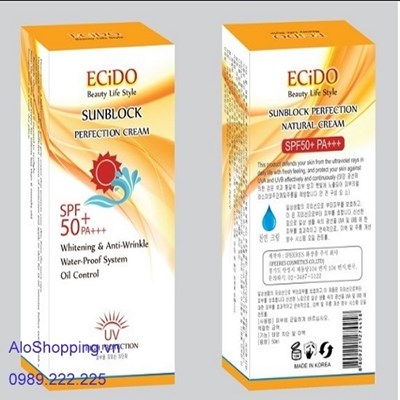 Kem chống nắng Ecido không tan trong nước SPF50 50ml