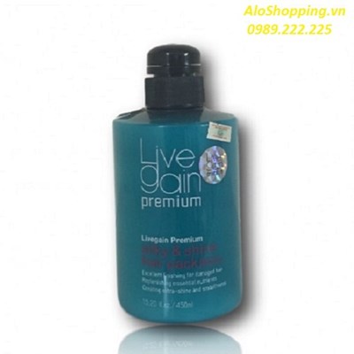 Hấp dầu siêu mượt nước hoa Silky & Shine hair pack LiveGain 450ml